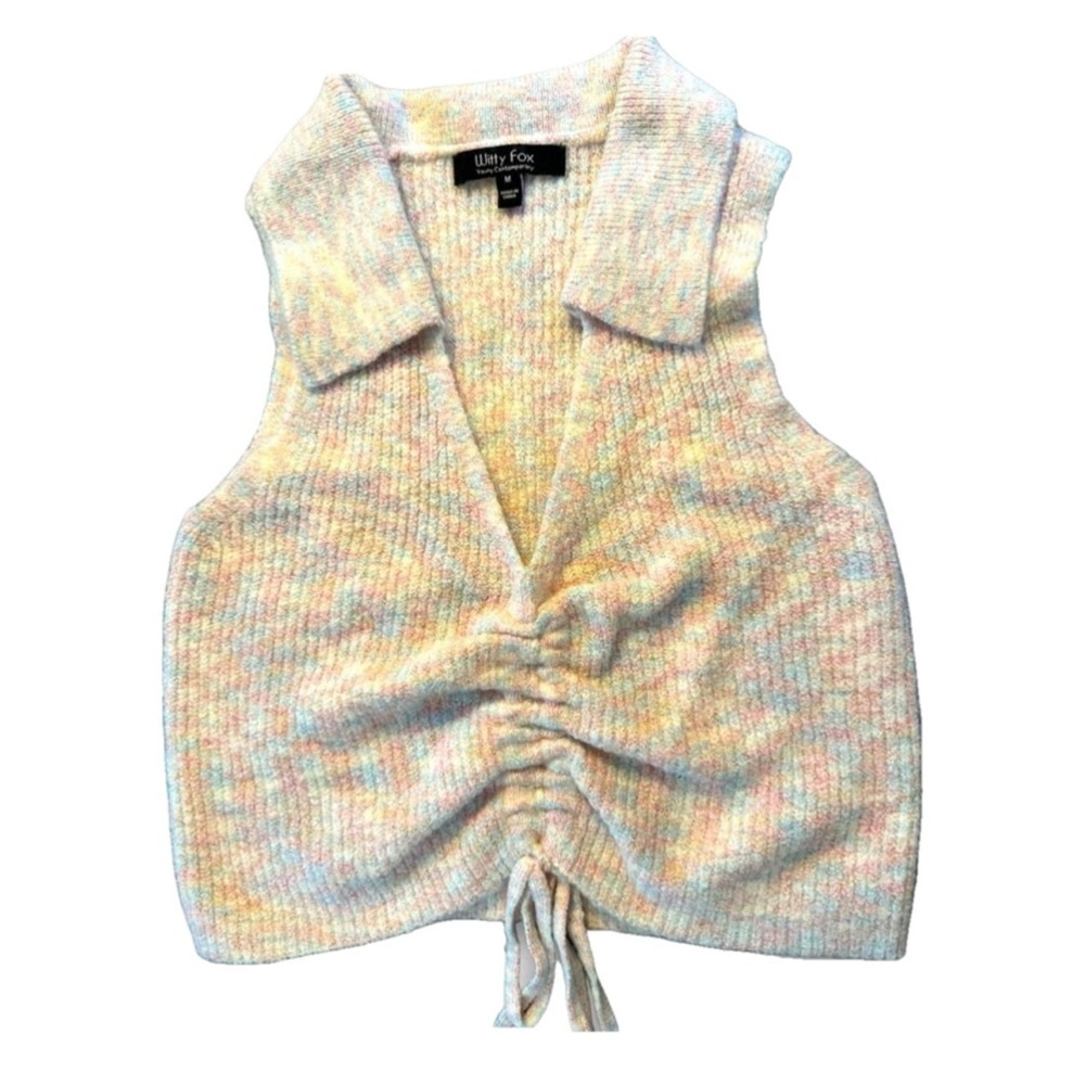 🔵 5 for $25 WITTY FOX YOUNG CONTEMPORARY womens multicolor stretchy sweater top